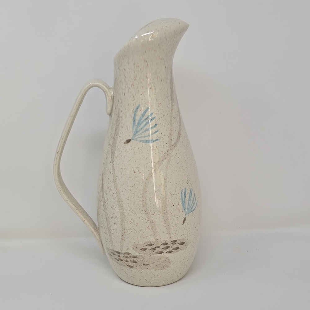 Vintage 1950 red wing pottery bob white quail water pitcher jug stone ware - Picture 6 of 8